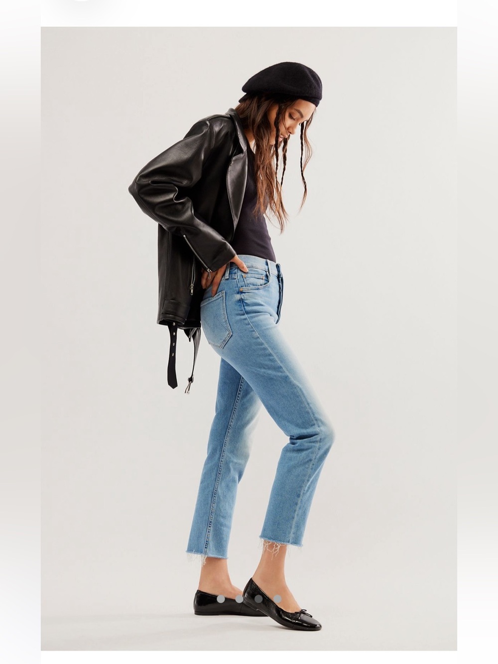 (NWT) MOTHER Tomcat Ankle Fray Jeans in Kitty Corner - Size 30